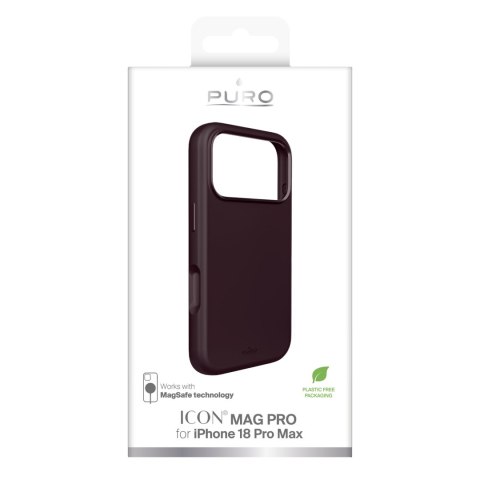 Puro Icon Mag Pro - etui do iPhone 18 Pro Max / 17 Pro Max kompatybilne z MagSafe (deep cherry)
