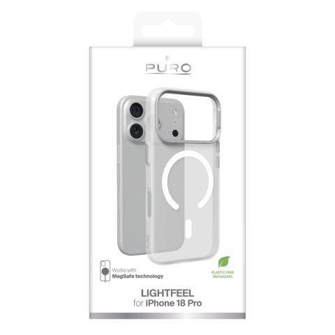 Puro Lightfeel - etui do iPhone 18 Pro / 17 Pro kompatybilne z MagSafe (soft cloud)