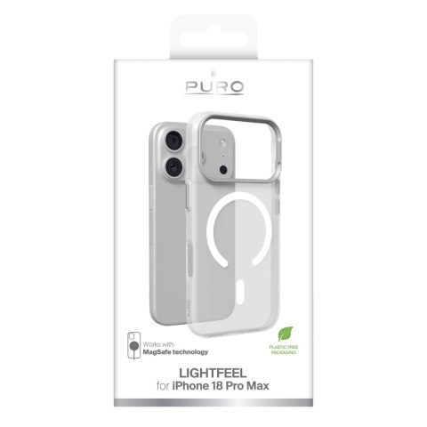 Puro Lightfeel - etui do iPhone 18 Pro Max / 17 Pro Max kompatybilne z MagSafe (soft cloud)