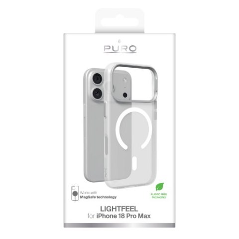 Puro Lightfeel - etui do iPhone 18 Pro Max / 17 Pro Max kompatybilne z MagSafe (soft cloud)