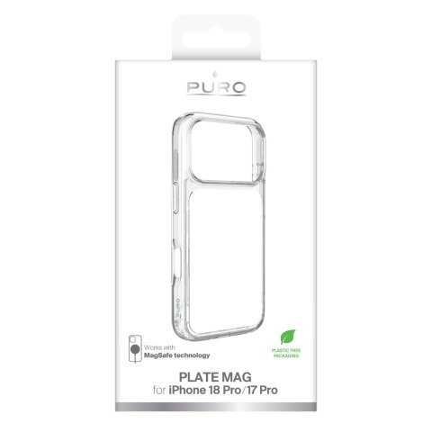Puro Plate Mag - etui do iPhone 18 Pro / 17 Pro kompatybilne z MagSafe (soft cloud)