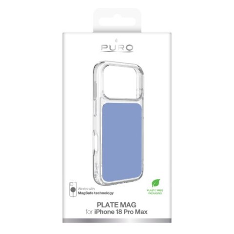 Puro Plate Mag - etui do iPhone 18 Pro Max / 17 Pro Max kompatybilne z MagSafe (polar blue)