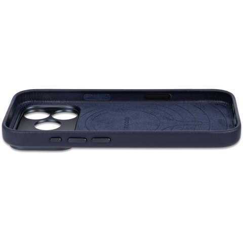 Decoded Leather Backcover - skórzane etui do iPhone 18 Pro / 17 Pro kompatybilne z MagSafe (midnight)