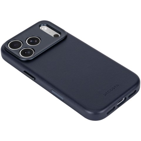 Decoded Leather Backcover - skórzane etui do iPhone 18 Pro / 17 Pro kompatybilne z MagSafe (midnight)