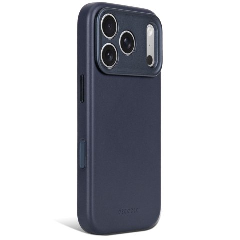 Decoded Leather Backcover - skórzane etui do iPhone 18 Pro Max / 17 Pro Max kompatybilne z MagSafe (midnight)