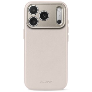 Decoded Leather Backcover - skórzane etui do iPhone 18 Pro Max / 17 Pro Max kompatybilne z MagSafe (taupe)