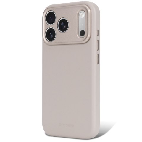 Decoded Leather Backcover - skórzane etui do iPhone 18 Pro Max / 17 Pro Max kompatybilne z MagSafe (taupe)