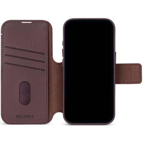 Decoded Leather Detachable Wallet - skórzane etui do iPhone 18 Pro / 17 Pro kompatybilne z MagSafe (chocolat brown)