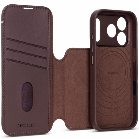 Decoded Leather Detachable Wallet - skórzane etui do iPhone 18 Pro / 17 Pro kompatybilne z MagSafe (chocolat brown)