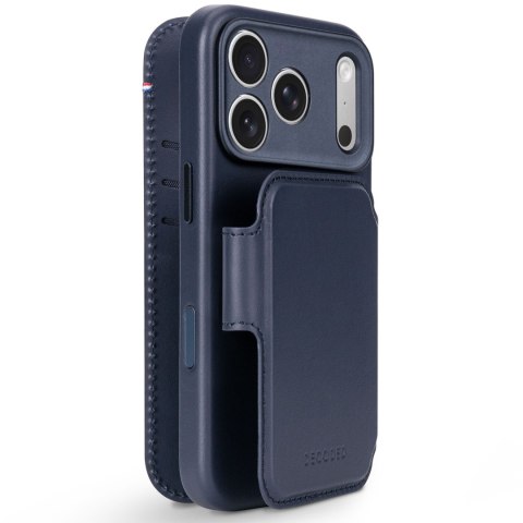 Decoded Leather Detachable Wallet - skórzane etui do iPhone 18 Pro / 17 Pro kompatybilne z MagSafe (midnight)