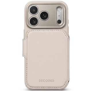 Decoded Leather Detachable Wallet - skórzane etui do iPhone 18 Pro / 17 Pro kompatybilne z MagSafe (taupe)