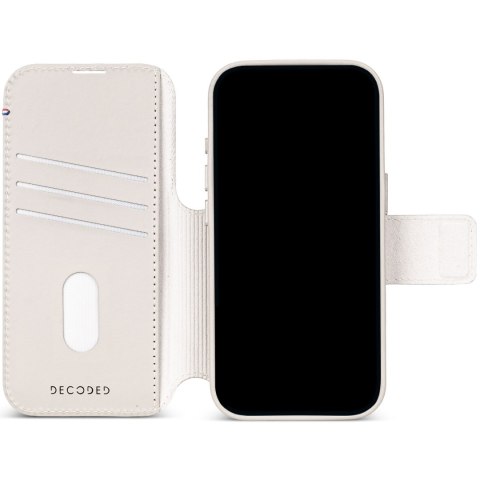 Decoded Leather Detachable Wallet - skórzane etui do iPhone 18 Pro / 17 Pro kompatybilne z MagSafe (taupe)