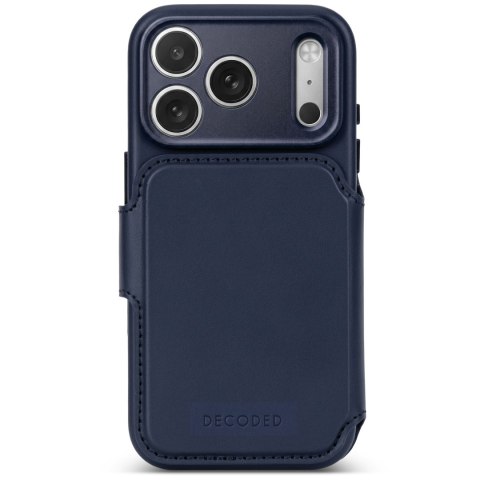 Decoded Leather Detachable Wallet - skórzane etui do iPhone 18 Pro Max / 17 Pro Max kompatybilne z MagSafe (midnight)