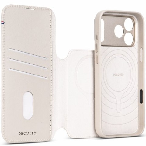 Decoded Leather Detachable Wallet - skórzane etui do iPhone 18 Pro Max / 17 Pro Max kompatybilne z MagSafe (taupe)