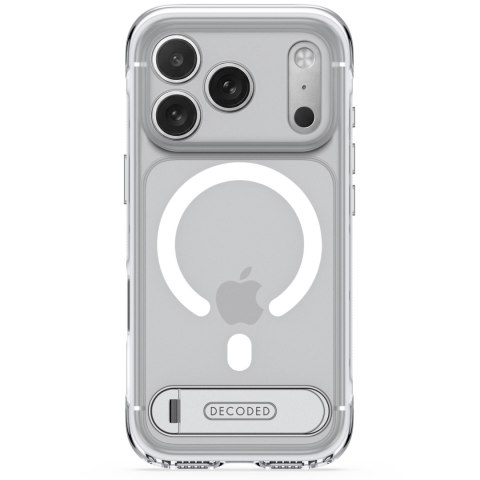 Decoded AntiMicrobial Hybrid Stand Backcover - etui z podstawką do iPhone 18 Pro / 17 Pro kompatybilne z MagSafe (clear)
