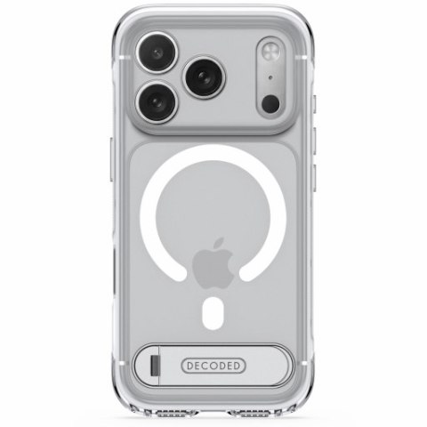 Decoded AntiMicrobial Hybrid Stand Backcover - etui z podstawką do iPhone 18 Pro / 17 Pro kompatybilne z MagSafe (clear)