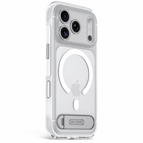 Decoded AntiMicrobial Hybrid Stand Backcover - etui z podstawką do iPhone 18 Pro / 17 Pro kompatybilne z MagSafe (clear)