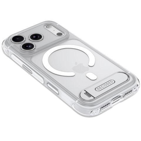 Decoded AntiMicrobial Hybrid Stand Backcover - etui z podstawką do iPhone 18 Pro / 17 Pro kompatybilne z MagSafe (clear)