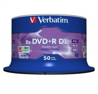 Płyty DVD+R DL Verbatim HP spindle (50szt)