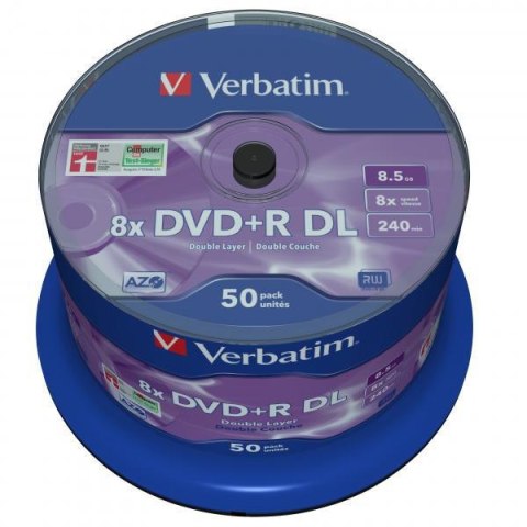 Płyty DVD+R DL Verbatim HP spindle (50szt)