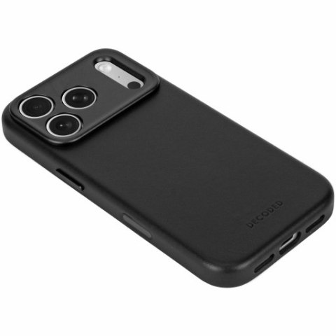 Decoded Leather Backcover - skórzane etui do iPhone 18 Pro / 17 Pro kompatybilne z MagSafe (black)