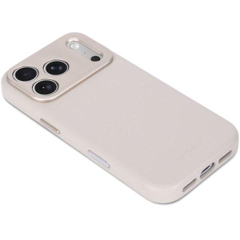 Decoded Leather Backcover - skórzane etui do iPhone 18 Pro / 17 Pro kompatybilne z MagSafe (taupe)