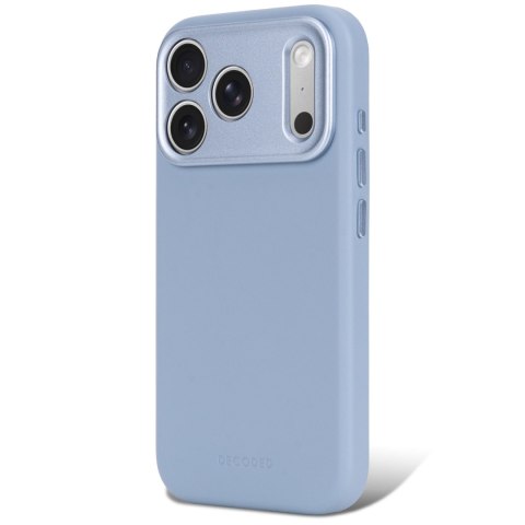 Decoded Leather Backcover - skórzane etui do iPhone 18 Pro / 17 Pro kompatybilne z MagSafe (sky blue)