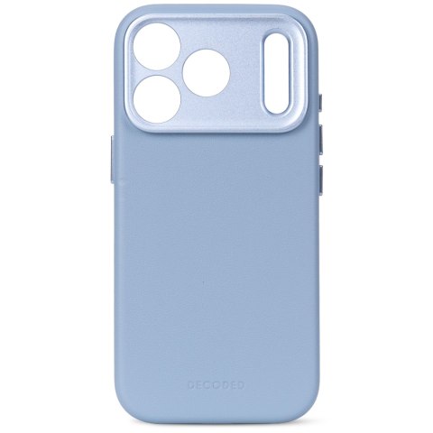 Decoded Leather Backcover - skórzane etui do iPhone 18 Pro / 17 Pro kompatybilne z MagSafe (sky blue)