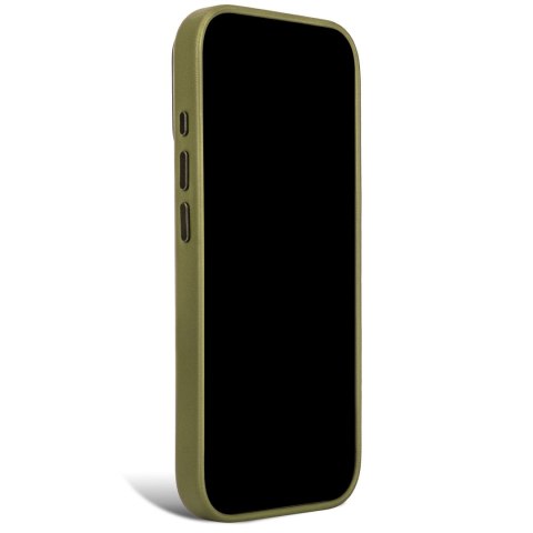 Decoded Leather Backcover - skórzane etui do iPhone 18 Pro Max / 17 Pro Max kompatybilne z MagSafe (moss green)