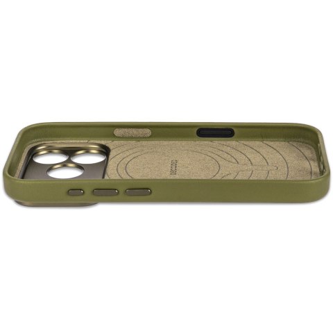 Decoded Leather Backcover - skórzane etui do iPhone 18 Pro Max / 17 Pro Max kompatybilne z MagSafe (moss green)