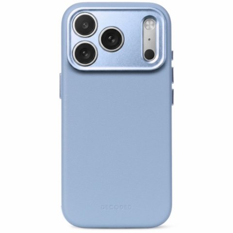 Decoded Leather Backcover - skórzane etui do iPhone 18 Pro Max / 17 Pro Max kompatybilne z MagSafe (sky blue)