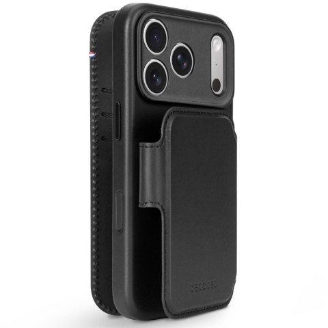 Decoded Leather Detachable Wallet - skórzane etui do iPhone 18 Pro / 17 Pro kompatybilne z MagSafe (black)