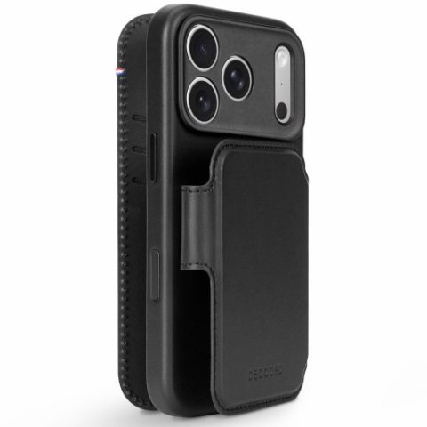 Decoded Leather Detachable Wallet - skórzane etui do iPhone 18 Pro / 17 Pro kompatybilne z MagSafe (black)