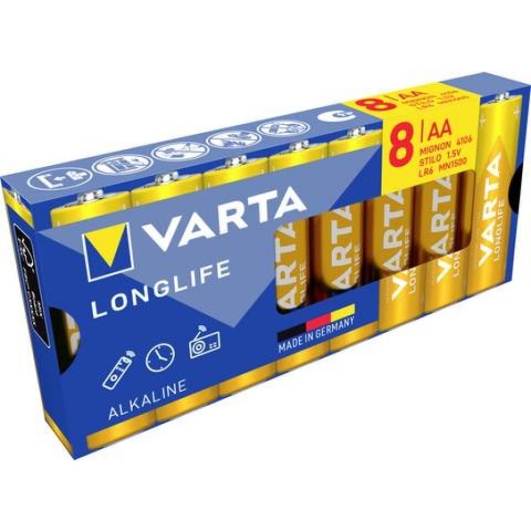 BATERIE ALKALICZNE VARTA R6 (AA) LONGLIFE 8szt NEW