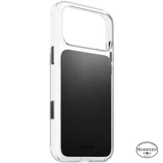 NOMAD Clear Leather Case - etui do iPhone 18 Pro Max / 17 Pro Max kompatybilne z MagSafe, skóra Horween (black)