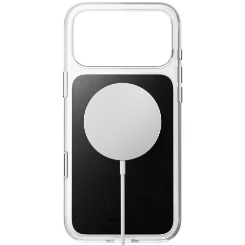 NOMAD Clear Leather Case - etui do iPhone 18 Pro Max / 17 Pro Max kompatybilne z MagSafe, skóra Horween (black)