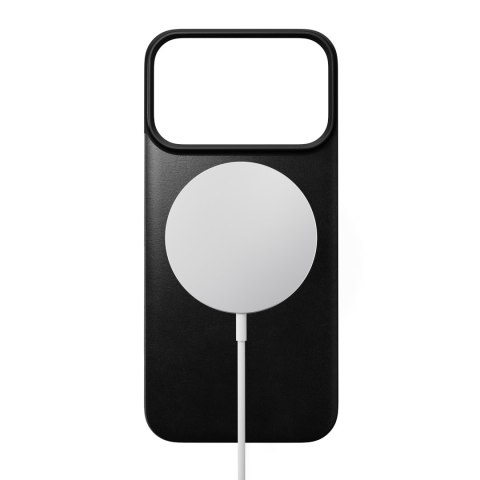 NOMAD Magnetic Leather Back - nakładka magnetyczna na iPhone 18 Pro / 17 Pro kompatybilna z MagSafe, skóra Horween (black)