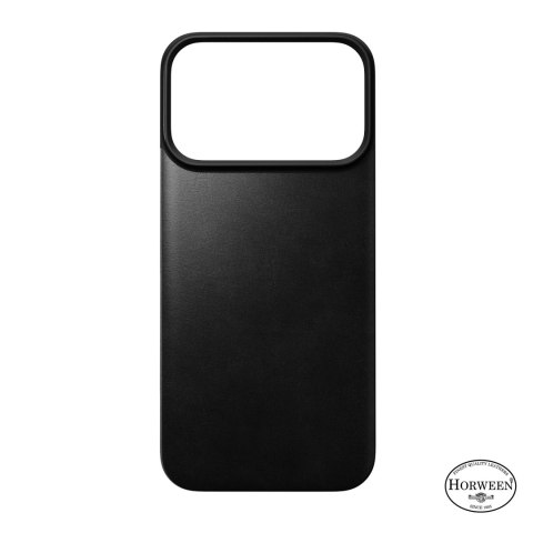 NOMAD Magnetic Leather Back - nakładka magnetyczna na iPhone 18 Pro / 17 Pro kompatybilna z MagSafe, skóra Horween (black)