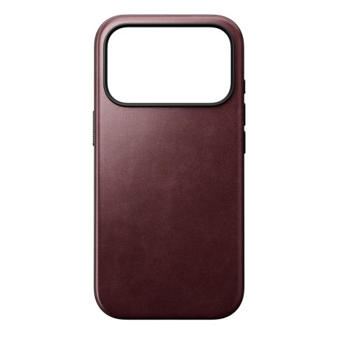 NOMAD Modern Leather Case - etui do iPhone 18 Pro / 17 Pro kompatybilne z MagSafe, skóra Horween (burgundy)