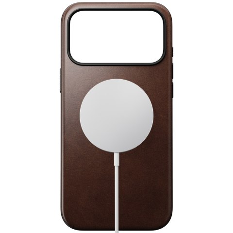 NOMAD Modern Leather Case - etui do iPhone 18 Pro Max / 17 Pro Max kompatybilne z MagSafe, skóra Horween (rustic brown)