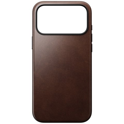 NOMAD Modern Leather Case - etui do iPhone 18 Pro Max / 17 Pro Max kompatybilne z MagSafe, skóra Horween (rustic brown)