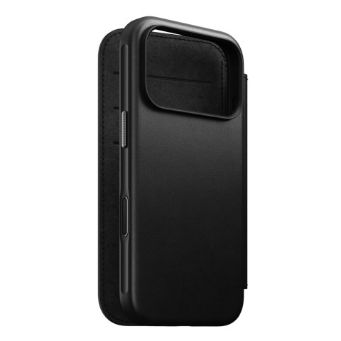 NOMAD Modern Leather Folio - etui do iPhone 18 Pro / 17 Pro kompatybilne z MagSafe, skóra Camino (black)