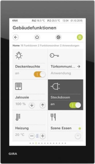 GIRA G1 206905 - panel dotykowy KNX IP PoE, szkło czarne
