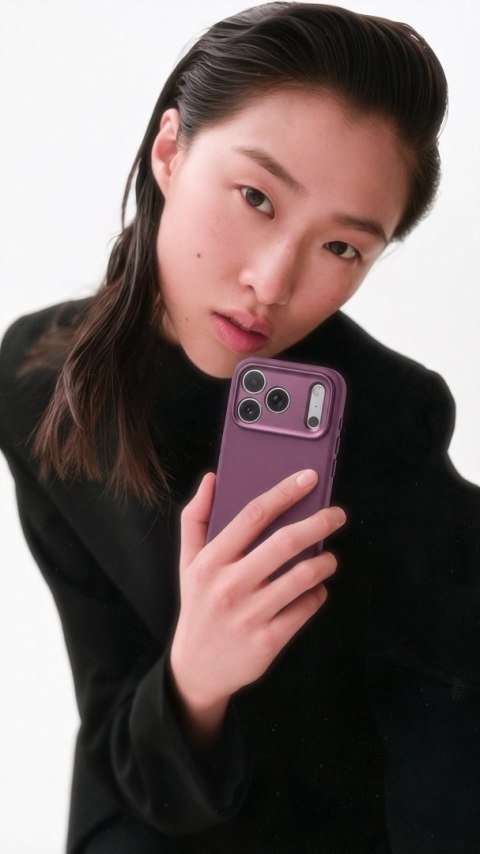 Decoded AntiMicrobial Silicone Backcover - etui do iPhone 18 Pro / 17 Pro kompatybilne z MagSafe (plum)