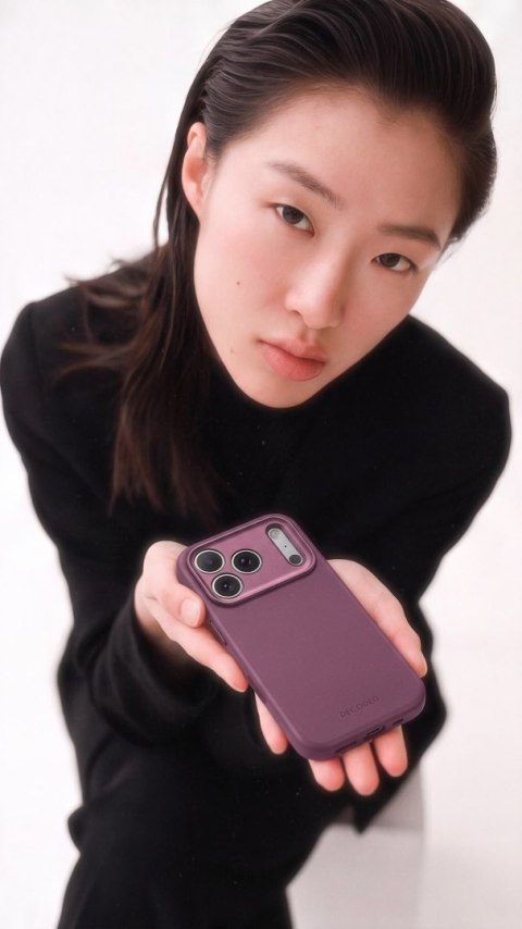 Decoded AntiMicrobial Silicone Backcover - etui do iPhone 18 Pro / 17 Pro kompatybilne z MagSafe (plum)
