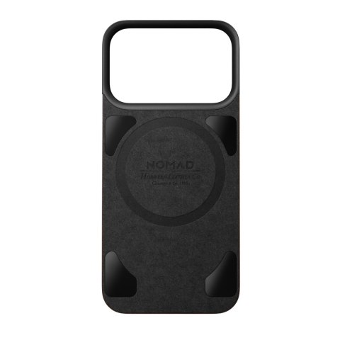 NOMAD Magnetic Leather Back - nakładka magnetyczna na iPhone 18 Pro / 17 Pro kompatybilna z MagSafe, skóra Horween (rustic brown