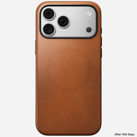 NOMAD Modern Leather Case - etui do iPhone 18 Pro Max / 17 Pro Max kompatybilne z MagSafe, skóra Horween (saddle)