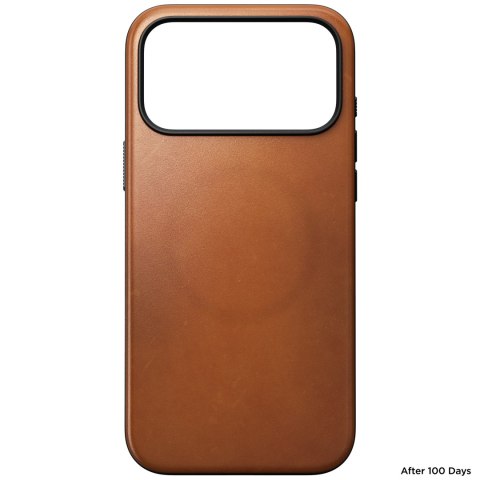NOMAD Modern Leather Case - etui do iPhone 18 Pro Max / 17 Pro Max kompatybilne z MagSafe, skóra Horween (saddle)