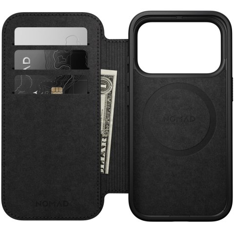 NOMAD Modern Leather Folio - etui do iPhone 18 Pro / 17 Pro kompatybilne z MagSafe, skóra Camino (brown)