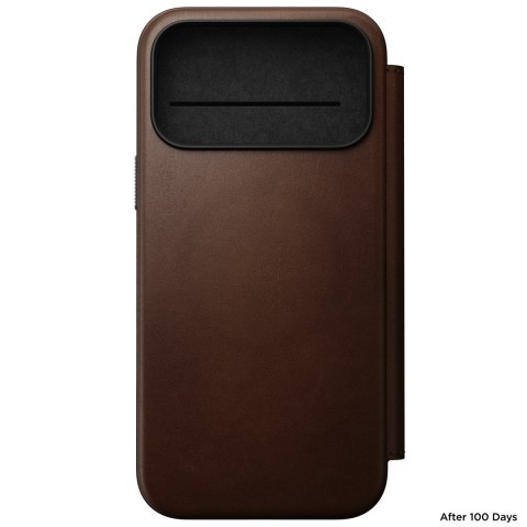 NOMAD Modern Leather Folio - etui do iPhone 18 Pro Max / 17 Pro Max kompatybilne z MagSafe, skóra Camino (brown)
